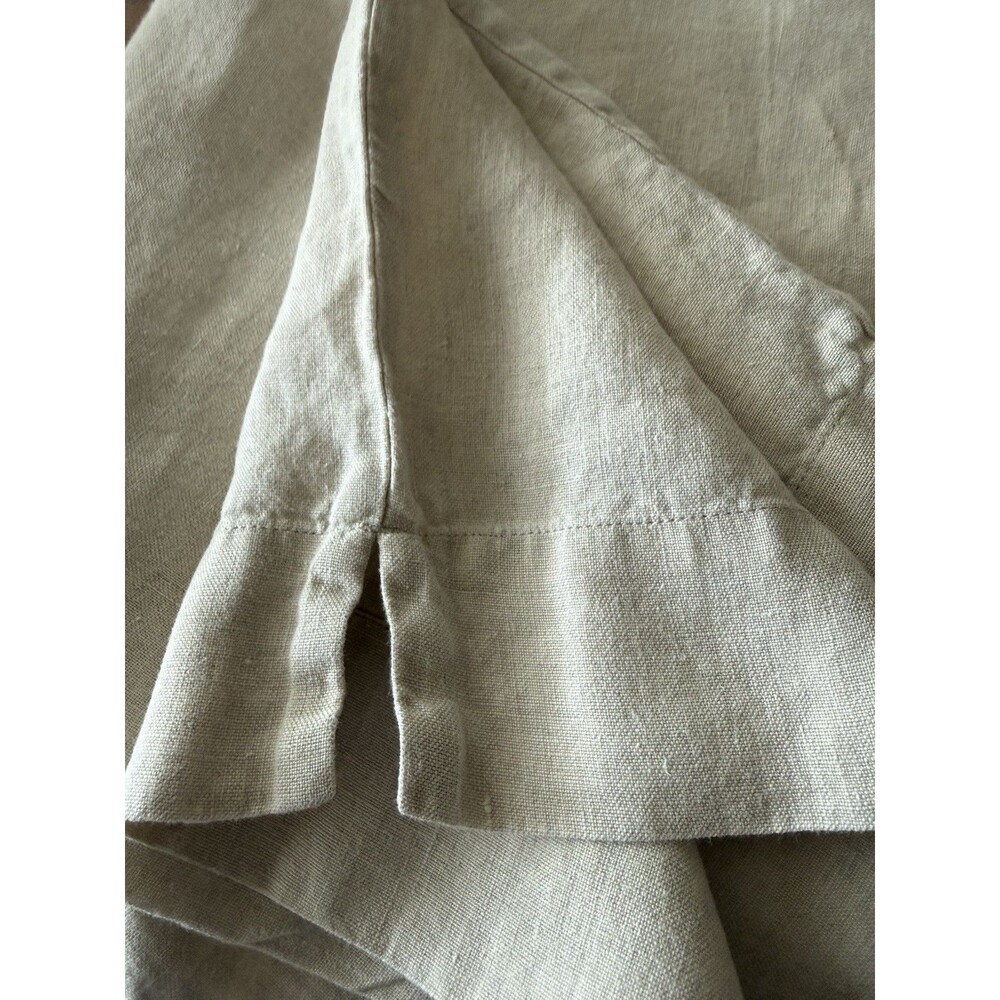 J Jill Pants SZ Medium Sand Dune All Linen Pull On Elastic Waist Wide Leg Casual - Picture 6 of 8